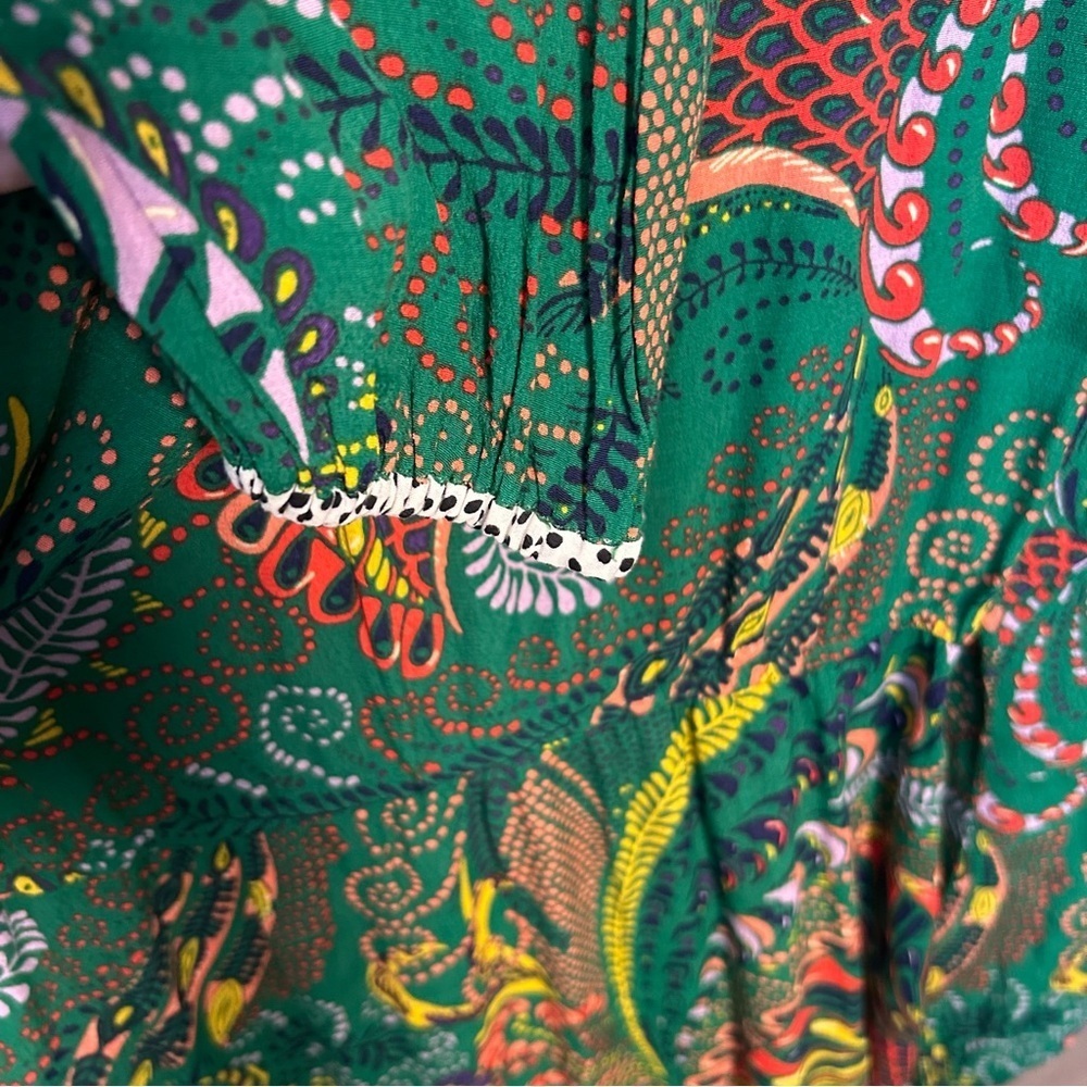 ✨Anthropologie Maeve Janis Dress | Green Paisley +Polka Dot Print | UK 8 / US 4✨ - Picture 10 of 10